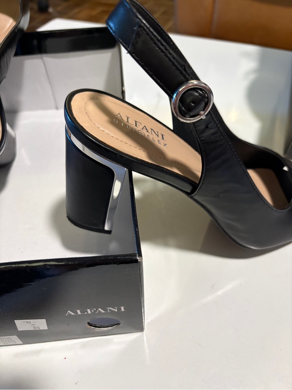 Alfani Black Slingback Block Heel Sandal